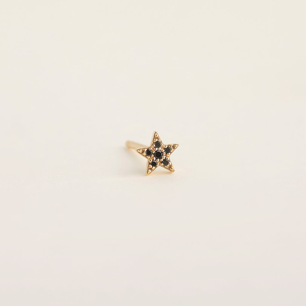 MINI BLACK STAR STUDS