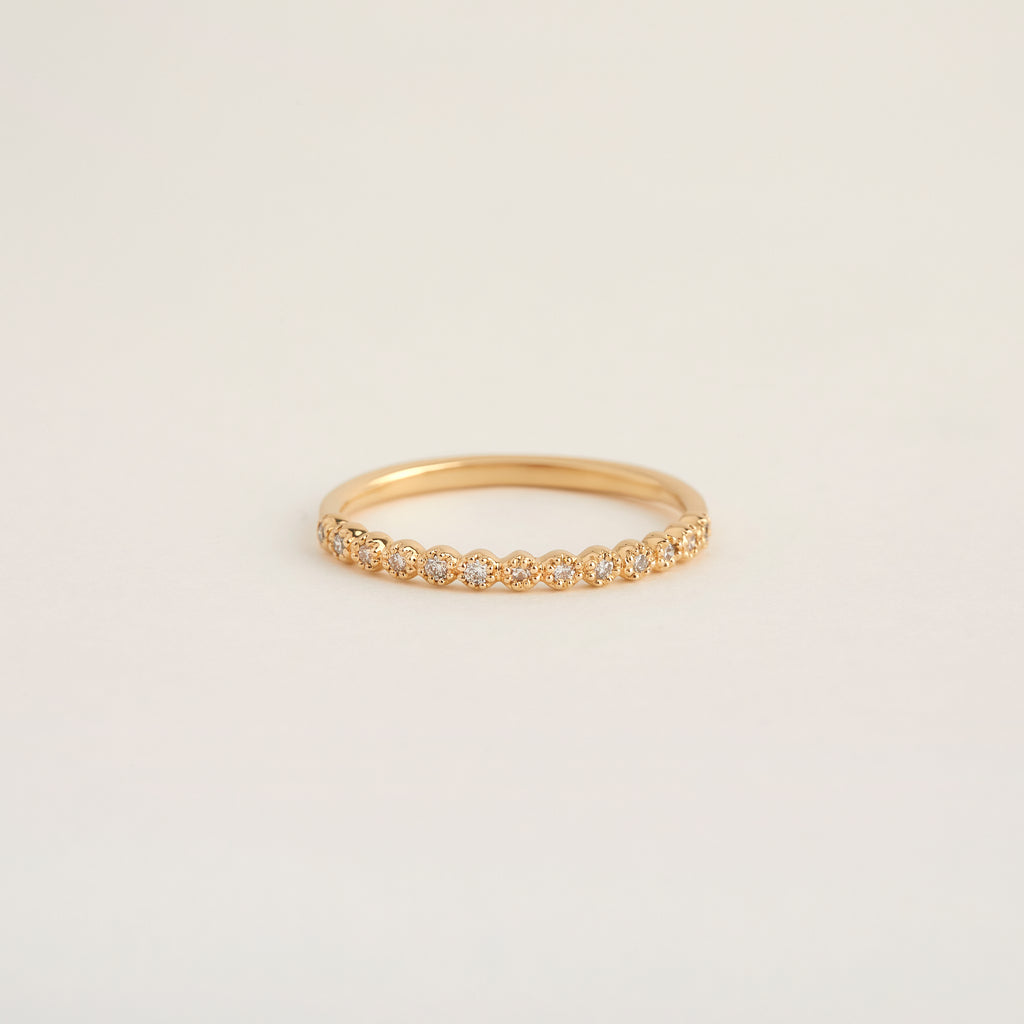 MILGRAIN HALF ETERNITY RING