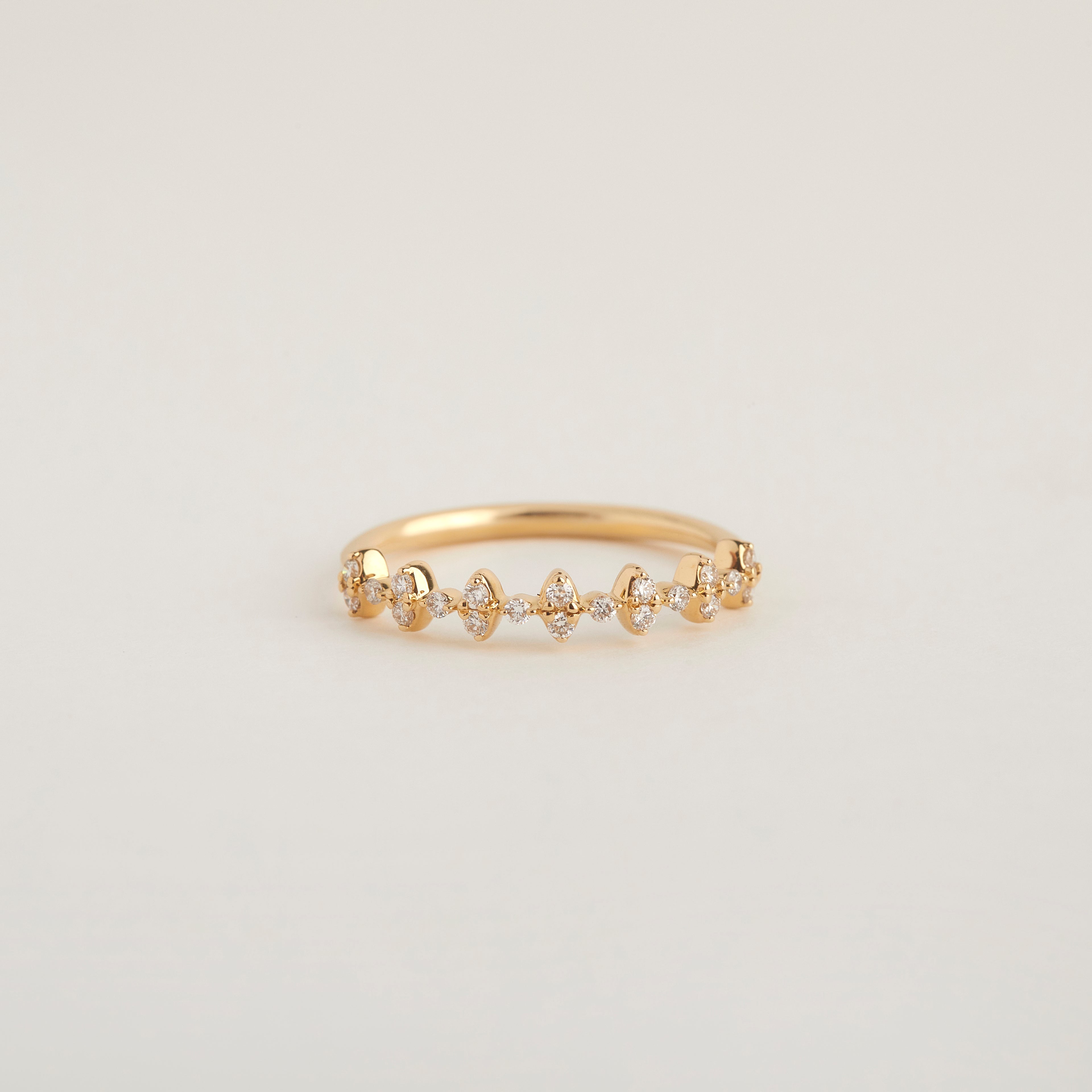 CROWN ILLUSION MARQUESE HALF ETERNITY RING