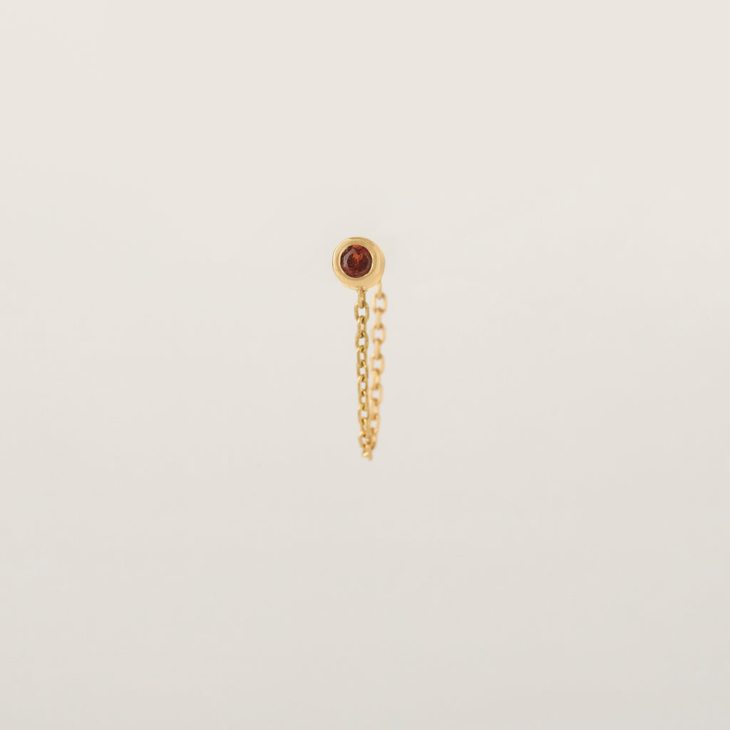 GARNET CHAIN EARRING